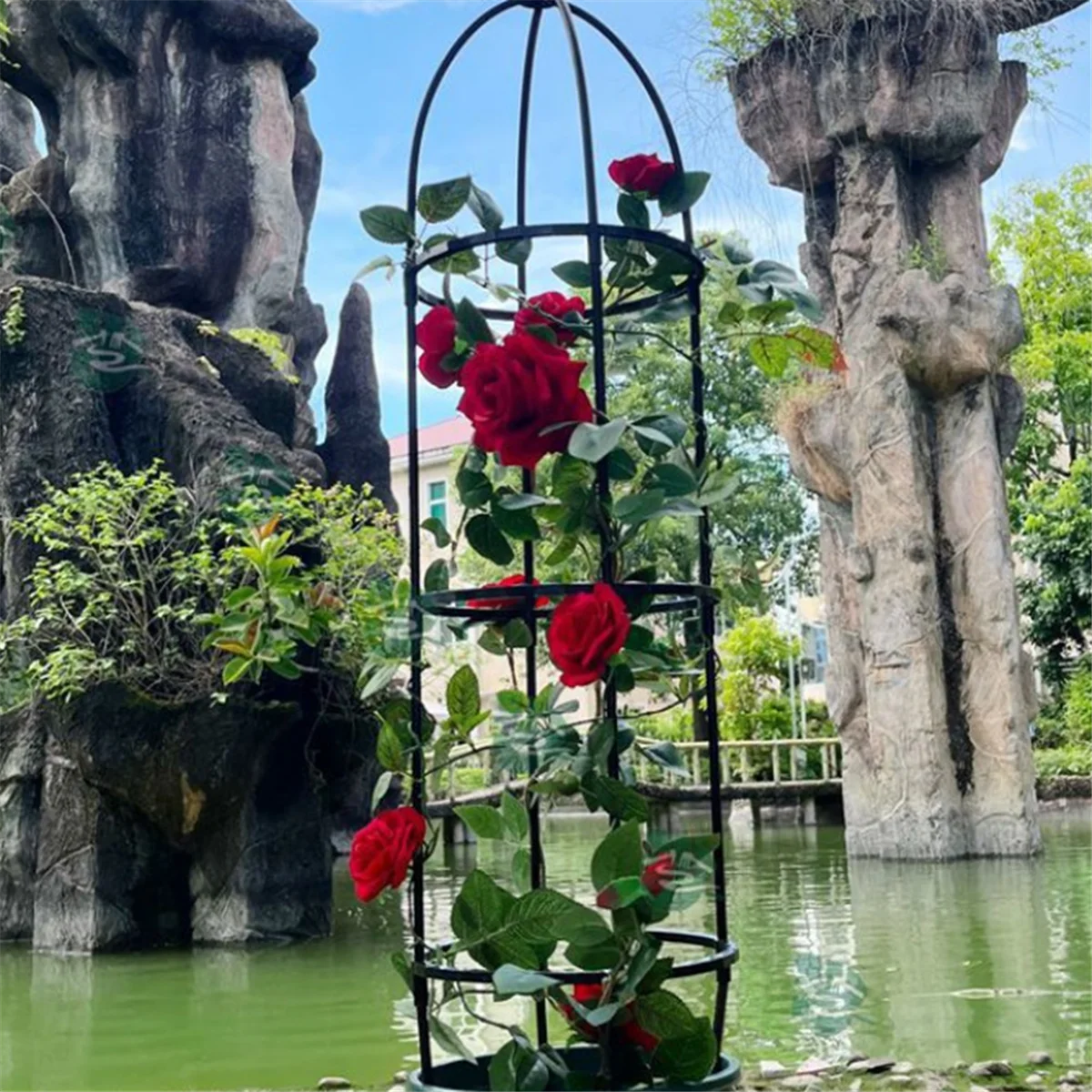 

Подставка для растений с лозой, подставка для растений, обелиск, решетка, садовая решетка, подставка для растений с лозой, подставка для цветов, башня для растений, 2 шт. (B)