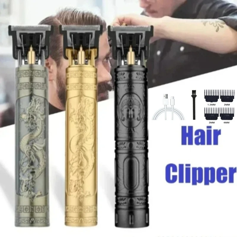 2026 Hair Cutting Machine Vintage Hair Clipper USB Fast Charging Shaver Barber Cordless Hair Trimmer For Barber And Accessory