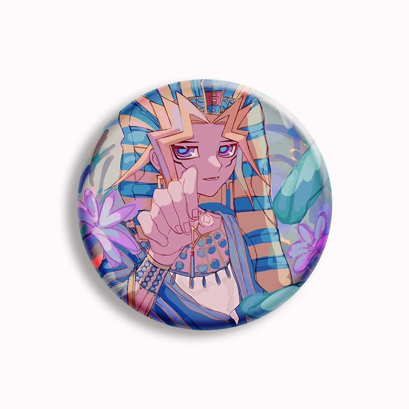 Yu-Gi-Oh Anime Character Soft Button Pin Yami x Yugi Cartoon Brooch Badge Bag Decor Jewelry Fans Collect Kids Gifts