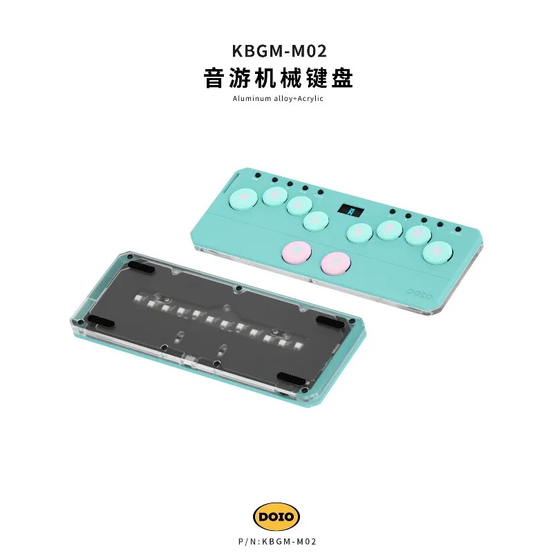 KBGM-M02 Low Profile Mechanical Keyboard Customized Hot Swappable RGB Mini Ergonomic E-sports Game Audio Mechanical Keyboard