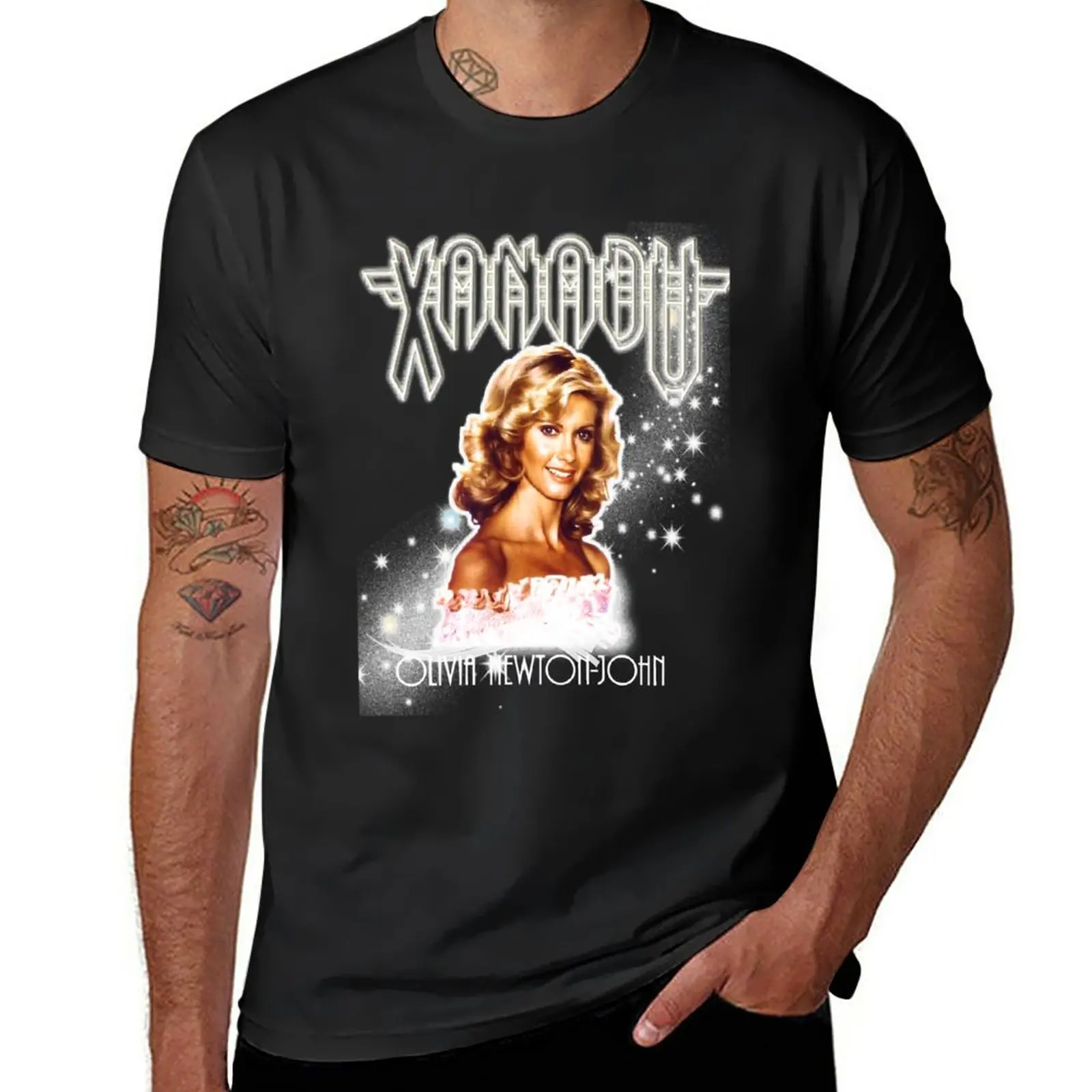 

New Olivia Newton-John - Xanadu - Million Lights Dancing T-Shirt customized t shirts sweat shirt sweat shirts t shirt men