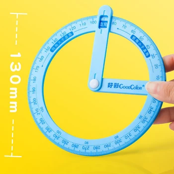 Règle rapporteur multifonctionnelle, pointeur à 360 degrés, outil de mesure, activité, détecteur d'angle, aides fuchsia, fournitures de bureau et scolaires