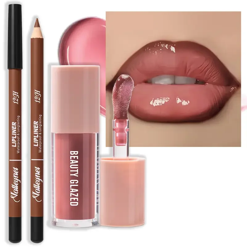 2pcs Waterproof Long-Lasting Matte Lip Makeup Set - Lip Liner