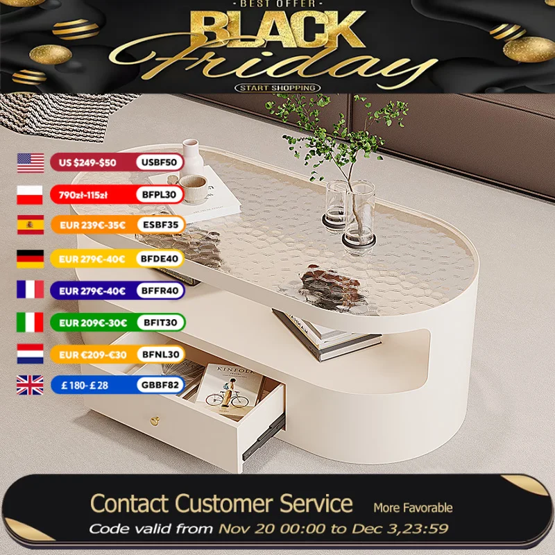 

Роскошный журнальный столик с выдвижным ящиком для хранения, современный эстетический дизайнерский уникальный белый журнальный столик, мебель для гостиной Mesa De Centro Sala