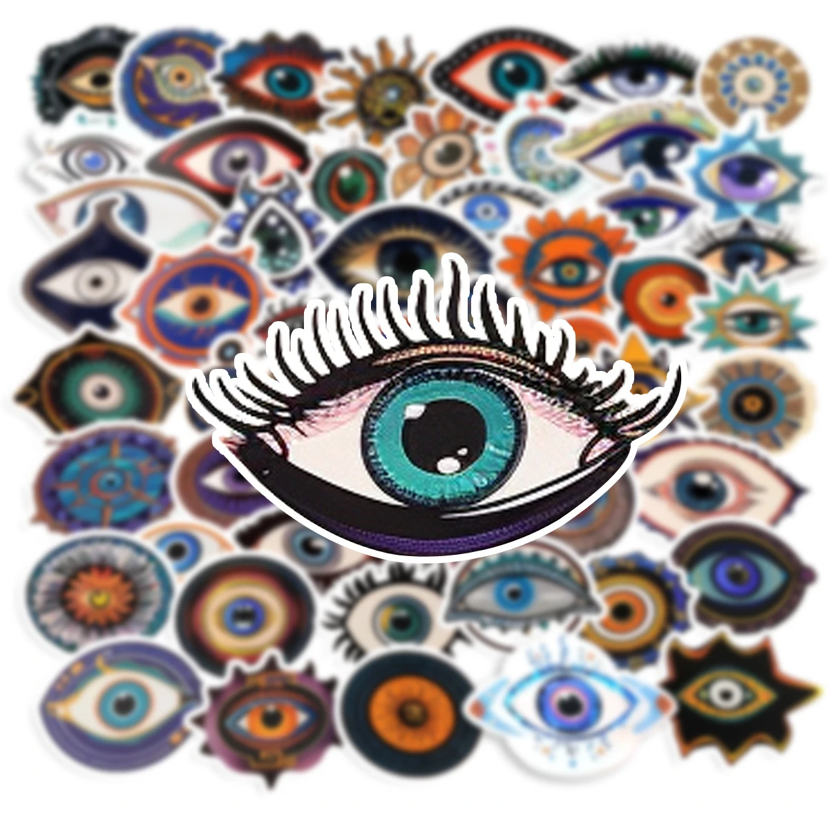 Evil Eye Fantasy Theme Sticker PVC Waterproof Self-Adhesive Decal