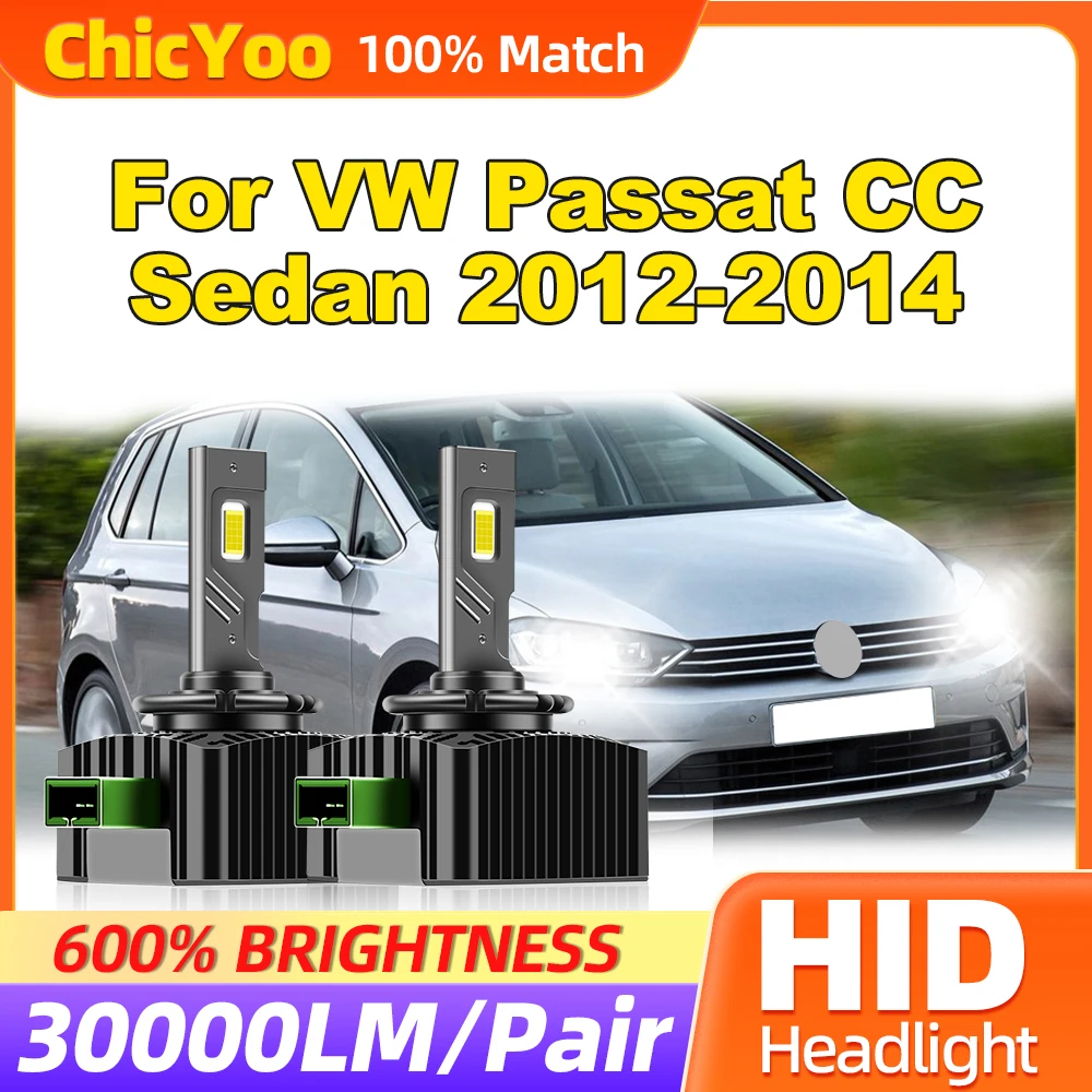 

120W HID Xenon Headlight Bulbs 30000LM Auto Headlamps 6000K White 12V HID Xenon Lamps For VW Passat CC Sedan 2012 2013 2014