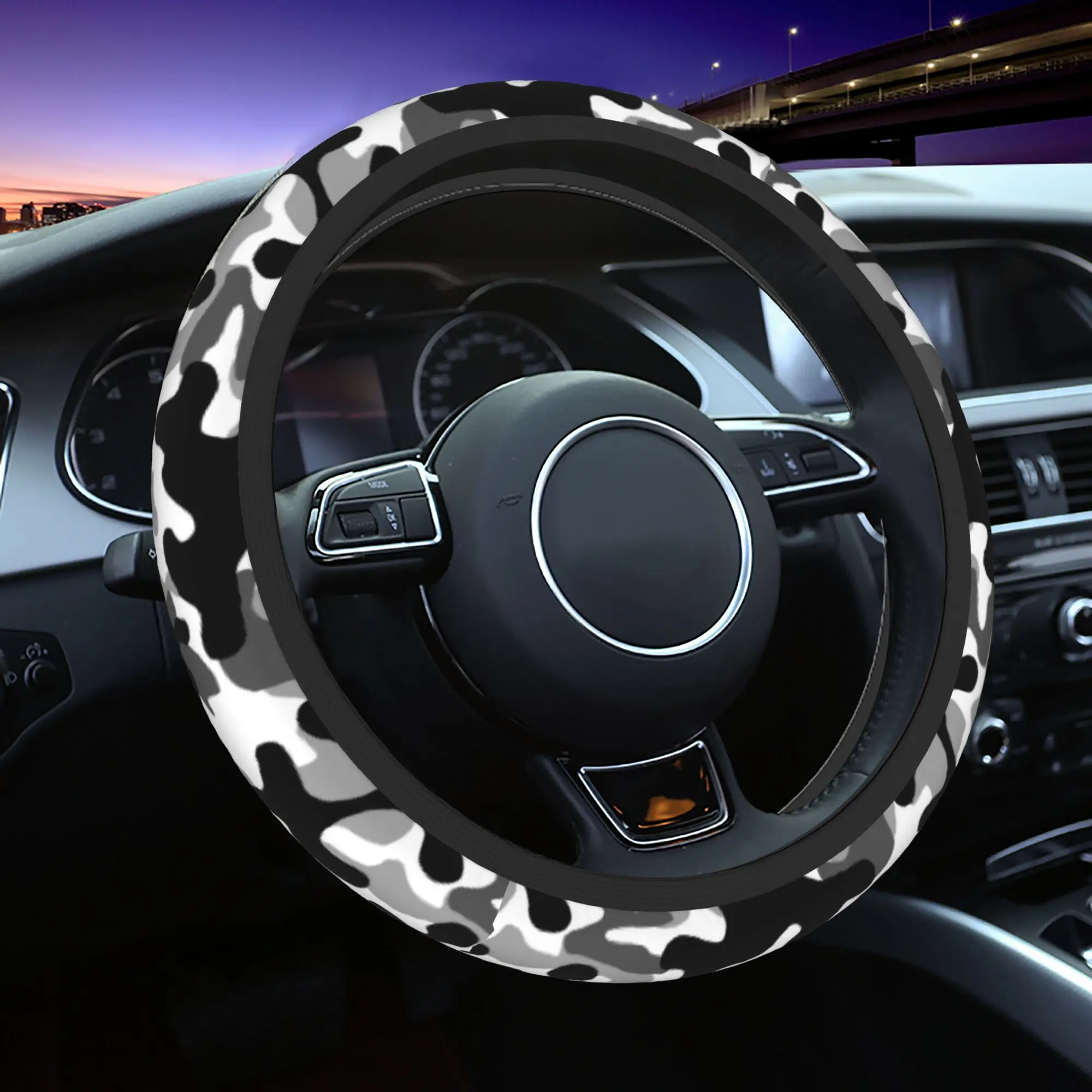 Camouflage Car Steering Wheel Cover 37-38 Camo Auto Steering Wheel Protector Car-styling Steering-Wheel Accessories
