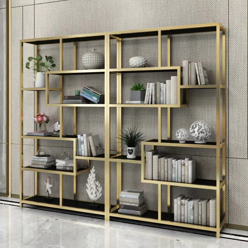 

Nordic Wrought Iron Shelf Floor Metal Display Cabinet Living Room Light Luxury Partition Salon Product Display Rack