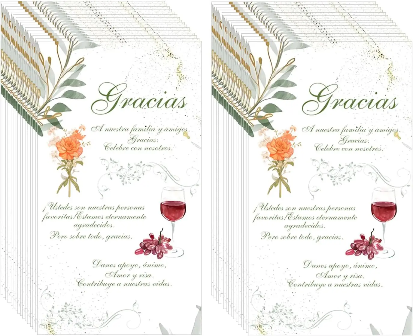 

100 шт. наборы карточек «Спасибо» для репетиций, званых ужинов, торжеств