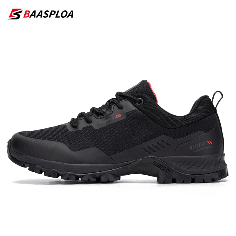 Baasploa Men\'s Anti-Skid and Wear-Resistant Hiking Travel Shoes Fashion Waterproof Outdoor Sneaker Comfortable Male Sport Shoes