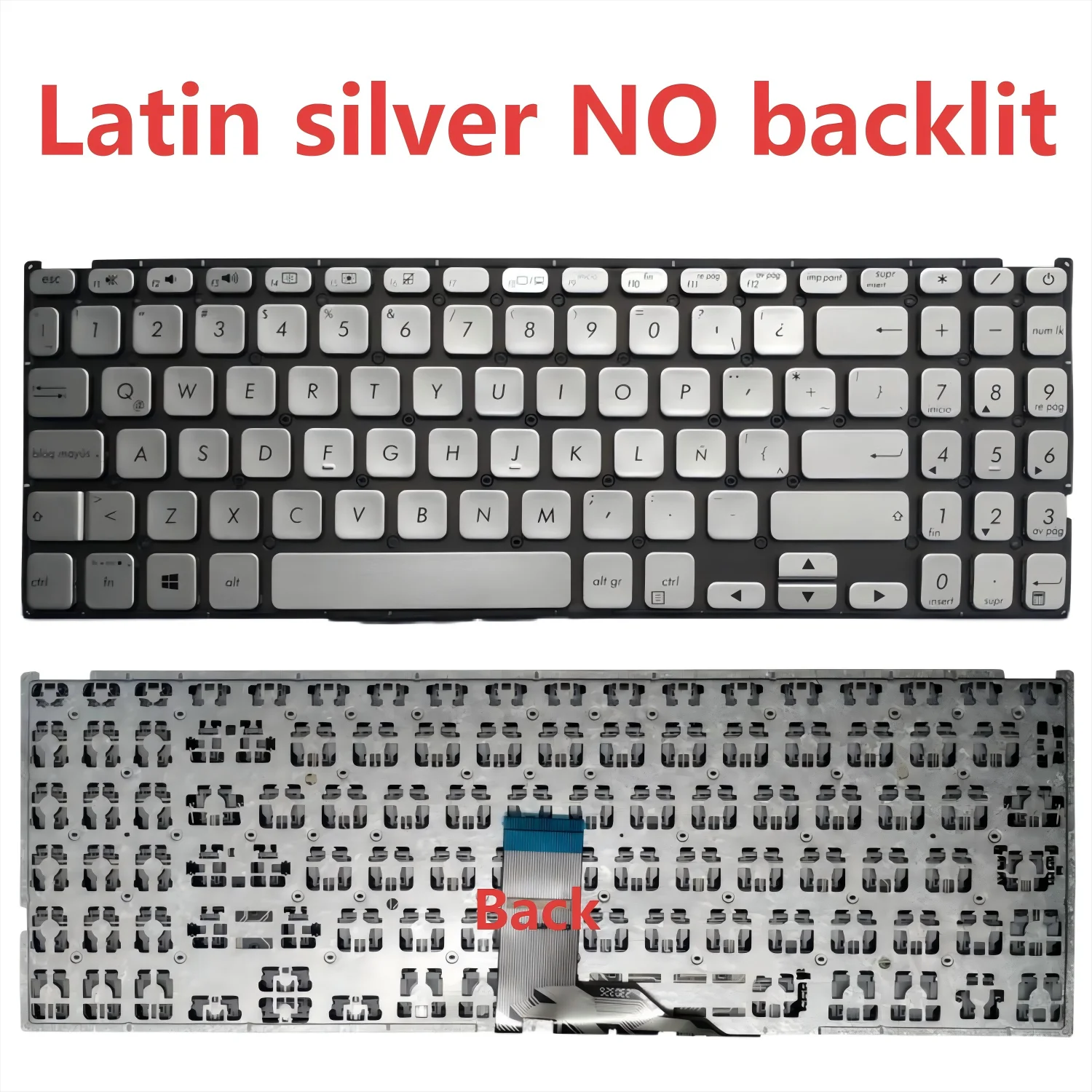 X512 SP/Latin keyboard For ASUS X512FA X512FB X512FL X512DA X512JA X512UA F512DA F512JA F512FA F512UA Y5200F V5000F silver black