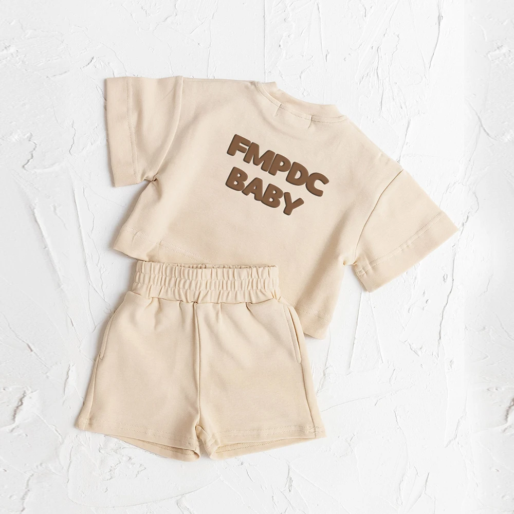 2023 Summer Baby Girls Boys Casual Romper Oversized Newborn T-shirt Romper Short Sleeve Letter Print Jumpsuits Toddler Clothing