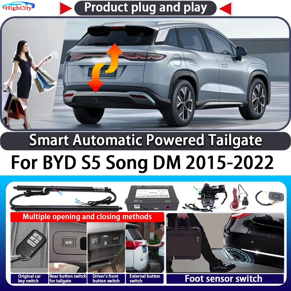 

For BYD S5 Song DM 2015-2022 OEM Smart Automatic Powered Tailgate Key Control Trunk Lift Kit Electric Power Tailgate