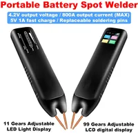 11/99 Gear Adjustable Spot Welder for 18650 Battery Handheld Auto/Manual Light Display/LCD Display Nickel Sheet DIY Welding Tool