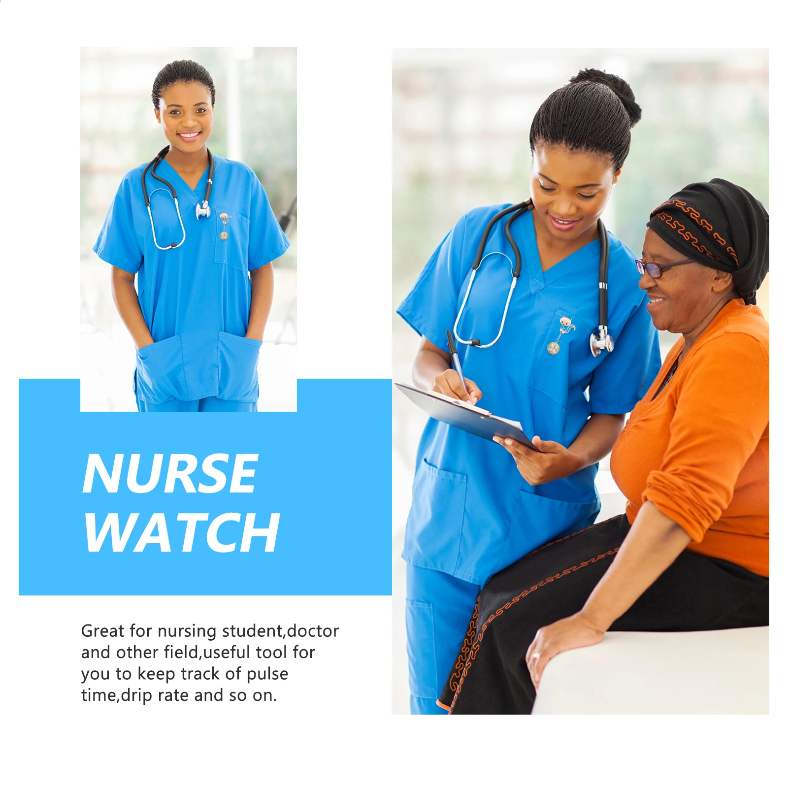 

Nurse Pocket Watch Quartz Mini Lapel Pin Watches for Women Cute Brooch Hanging Doctor Accessory Gifts
