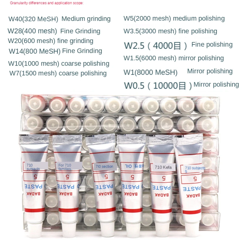 W0.5 ~40 Diamond Grinding Polishing Paste Lapping Compound Metal Glass Jade Amber Buffing Abrasive Tools 1pcs