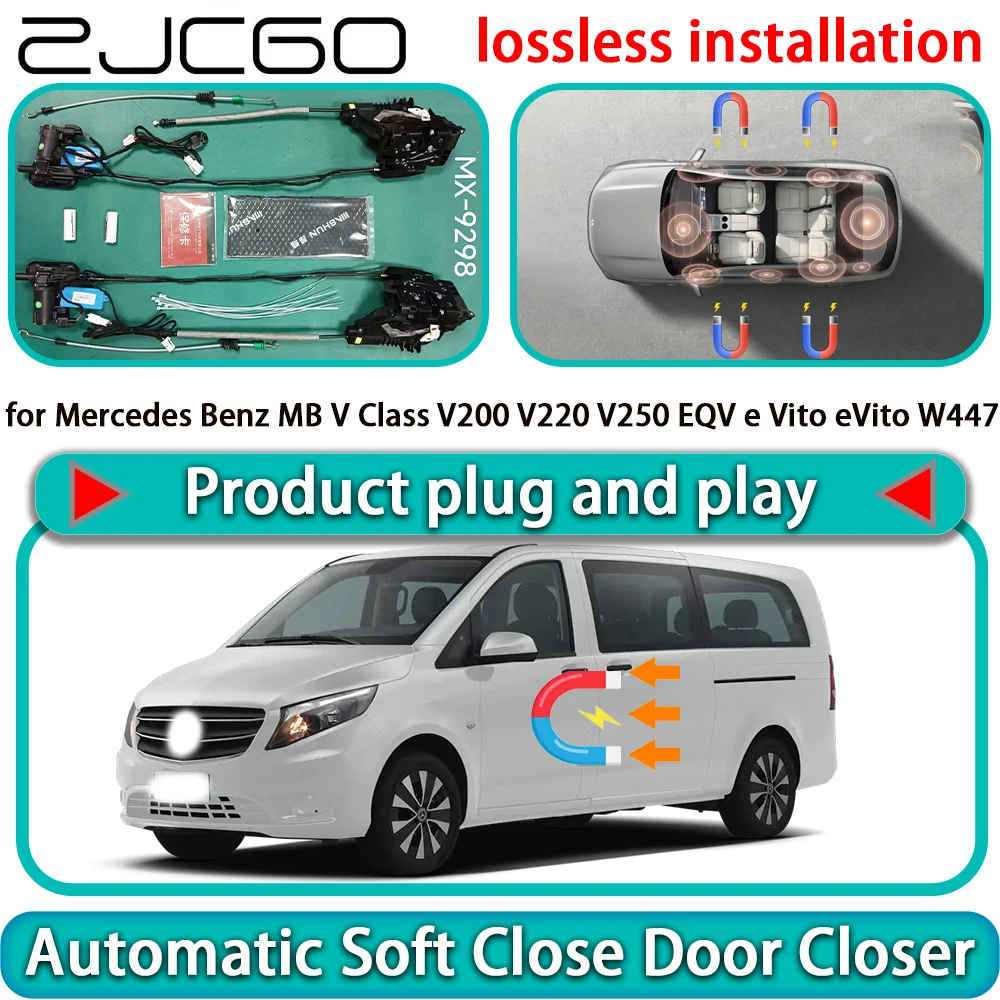 

for Mercedes Benz V Class V220 V250 EQV e Vito eVito W447 Auto Soft Close Door Kit Power Latch Door Catch Soft Closing Assist