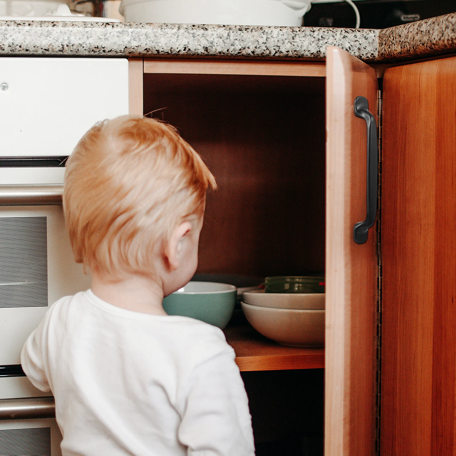 

10pcs Cabinet Knobs Black Sturdy Drawer Handles Smooth Finish Corrosion Resistant Fade Proof Cupboard Pull Handle Wardrobe