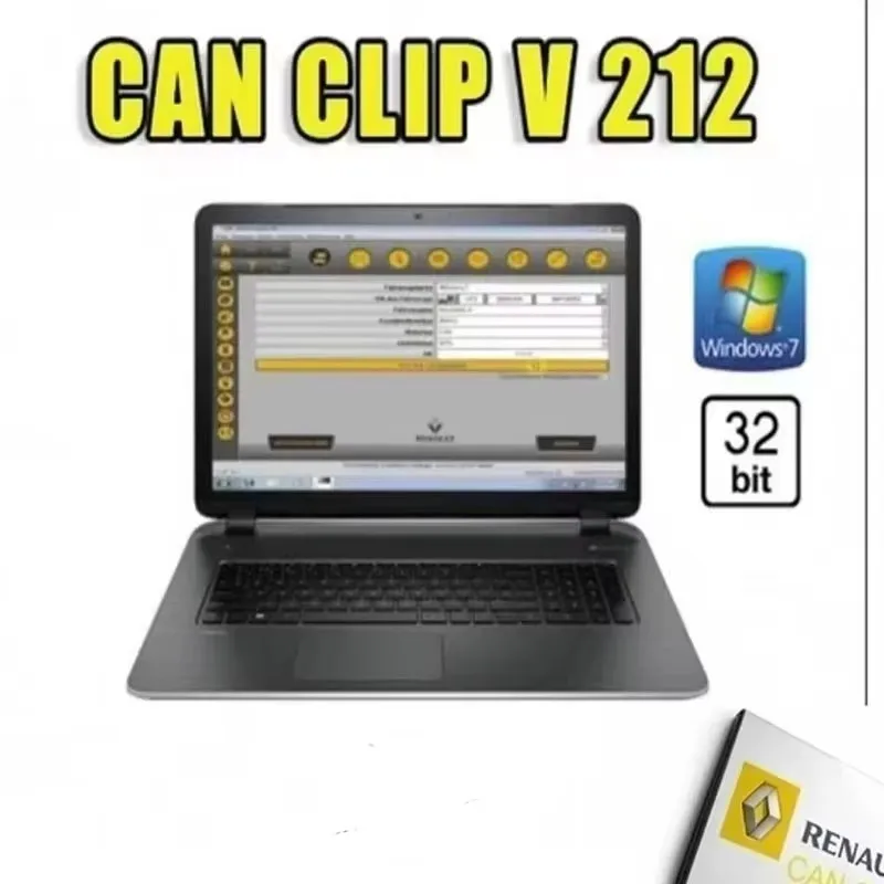 New Renault CanClip V212 Airbag Reprogramming Tool +Multimeter & Diagnostic Software with Keygen Until 2029