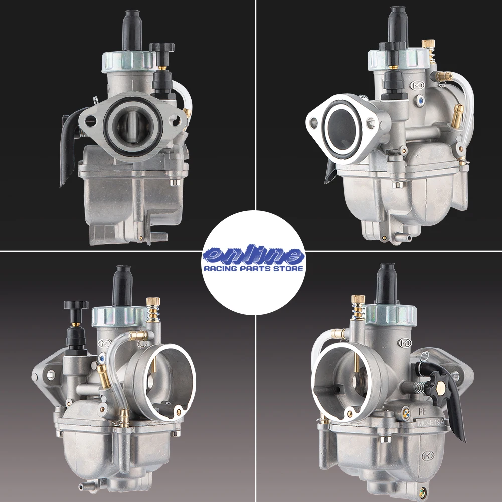 PE17 19 22 24 26 28mm Motorcycle Carburetor With Carb Jet For Yamaha Kawasaki Honda 2T 4T Flange Engine Dirt Bike Cub Scooter