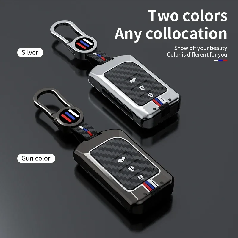 

2/3button key holder New Metal Zinc Alloy+silicone Car Key Cover case For Toyota yaris vios Accessories Key Case for Car