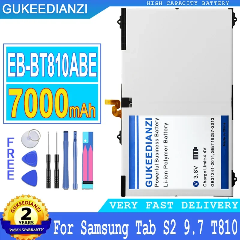 

GUKEEDIANZI Battery for Samsung Galaxy Tab S2 9.7 T815C SM-T815 T815 SM-T810 SM-T817A S2 T813 T819C, 7000mAh, EB-BT810ABE