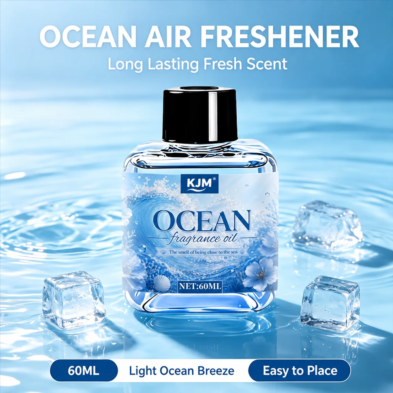 Home Fragrance Ocean Breeze - KJM Reed Diffuser Ozeanbrise, langanhaltender maritimer