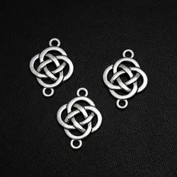 10pcs/Lots 18x25mm Vintage Witch Knot Charms Celtic Connector Pendants For DIY Jewelry Making Findings Supplies Accessories