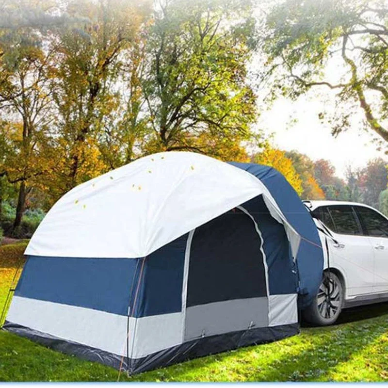 Waterproof Outdoor Camping Tent Double-Layer Tent Equipment Family Building Portable 4 People Park Travel Waterproof Shelter