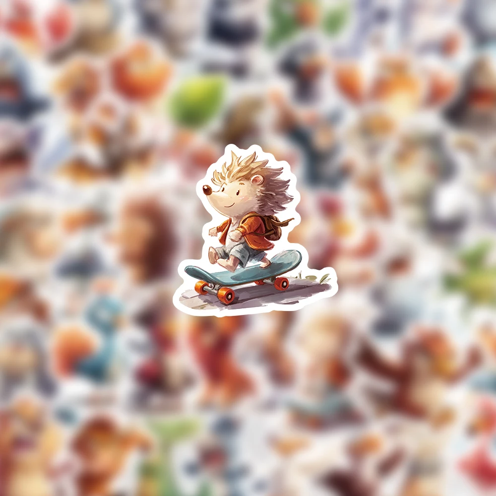 ชุดสติกเกอร์สัตว์น่ารักแบบโกรธ 54 ชิ้น: สติกเกอร์การ์ตูนสัตว์แสนสนุกสำหรับติดแล็ปท็อป สเก็ตบอร์ด และงาน DIY