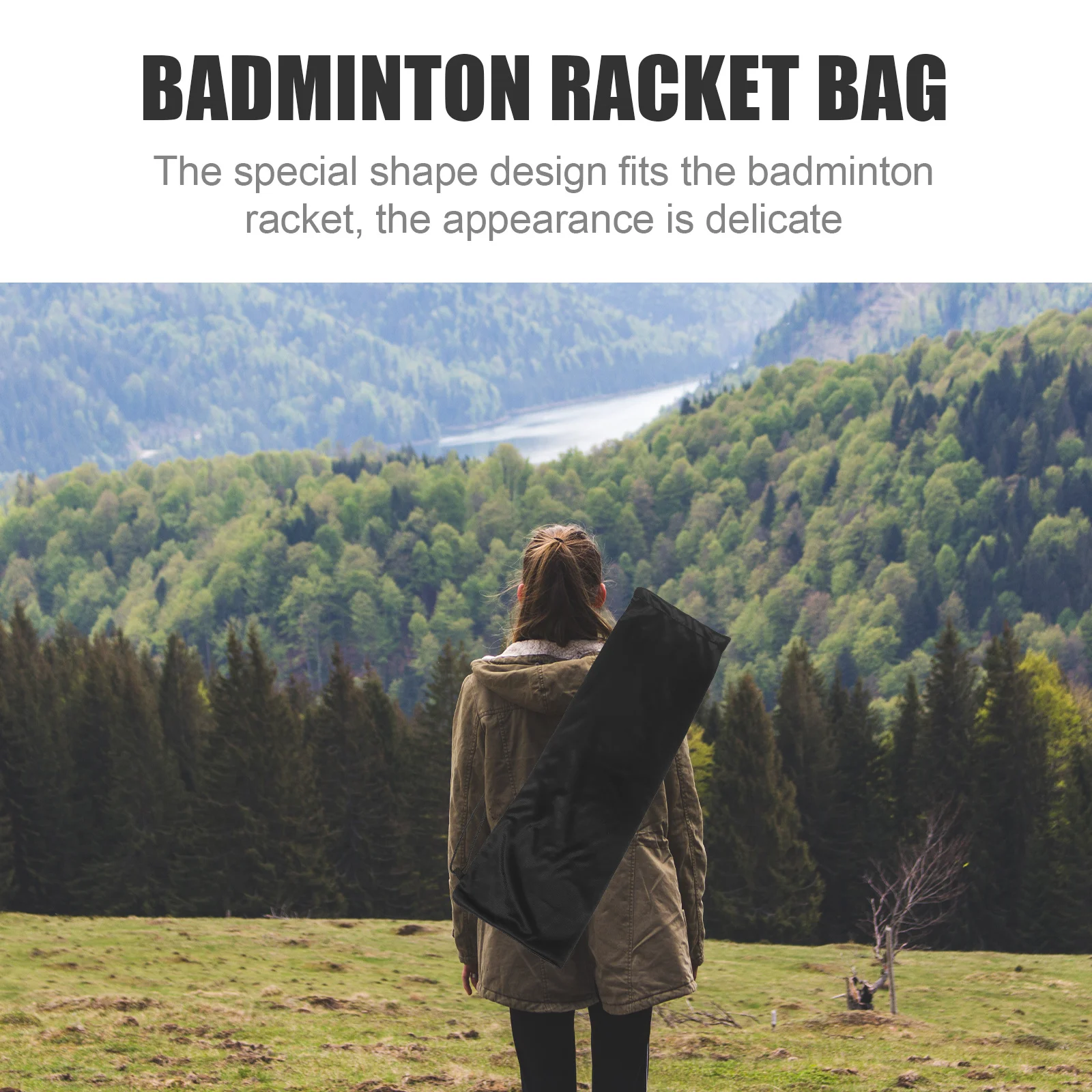 Tas Raket Bulu Tangkis Portabel Penutup Tali Serut Kantong Olahraga Luar Ruangan Tahan Lama Organizer Penyimpanan Raket Multifungsi