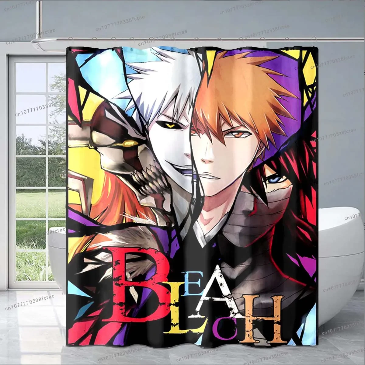 BLEACH Japanese Classic Anime Shower Curtain Kid's Bathroom Shower Curtain Adult Bathroom Decoration Shower Curtain Boy Gift