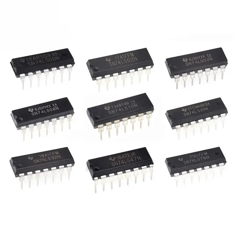 10Pcs 74LS00 74LS02 74LS04 74LS08 74LS10 74LS14 74LS20 74LS138 74LS32 74LS47 74LS48 74LS74 74LS76 74LS86 74LS90 DIP-14 New