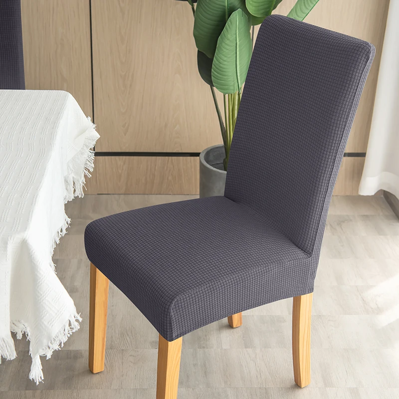 Water Repellent Jacquard Chair Cover for Dining Room Kitchen Wedding Home Banquet Chair Covers Anti-dirty Anti-scratch Seat Case