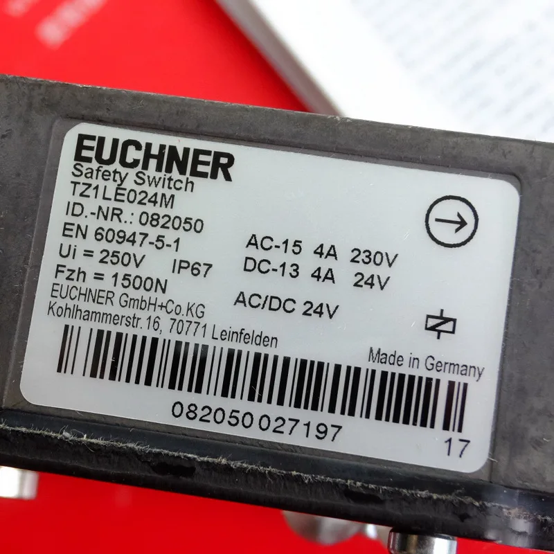 EUCHNER 082050 Anshone's new industrial security switch TZ1LE024M