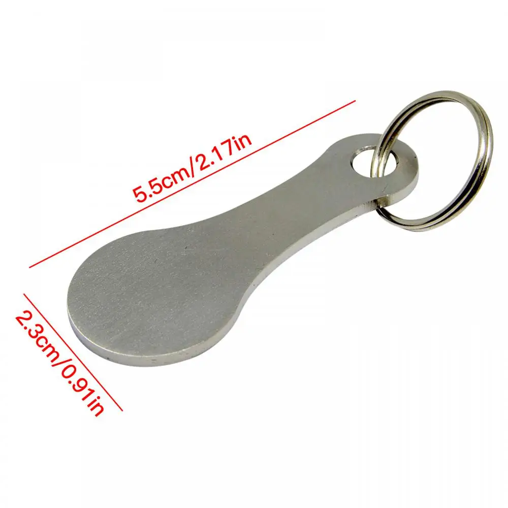 2PCS Metal Shopping Cart Token Key Ring Trolley Token Key Ring Decorative Keychain Recycled Aluminum Alloy Key Chain Accessories