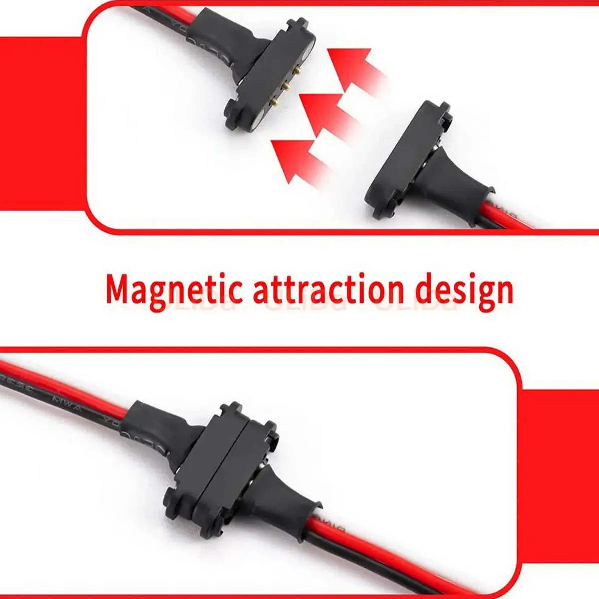 Cavo universale JR da 1 a 2 Cavo di prolunga magnetico a scatto per parti di aggiornamento per droni per aerei per auto RC