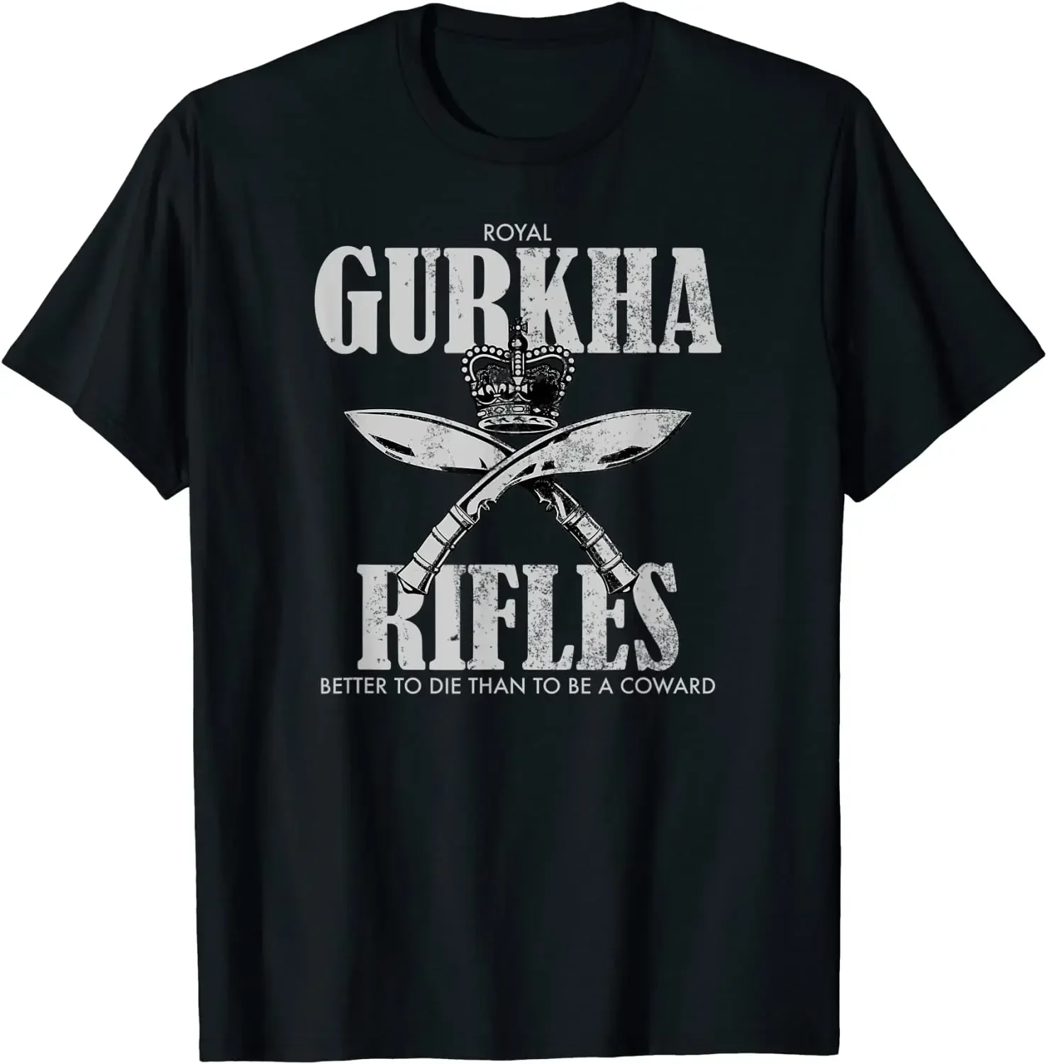

Better To Die Than To Be A Coward. Royal Gurkha Rifles Phrase T-Shirt. Summer Cotton O-Neck Short Sleeve Mens T Shirt New S-3XL