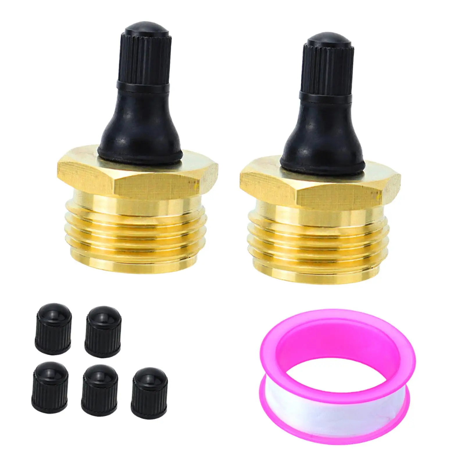 

2Pcs RV Brass Blow Out Plug Easy to Install for Travel Trailers Campers