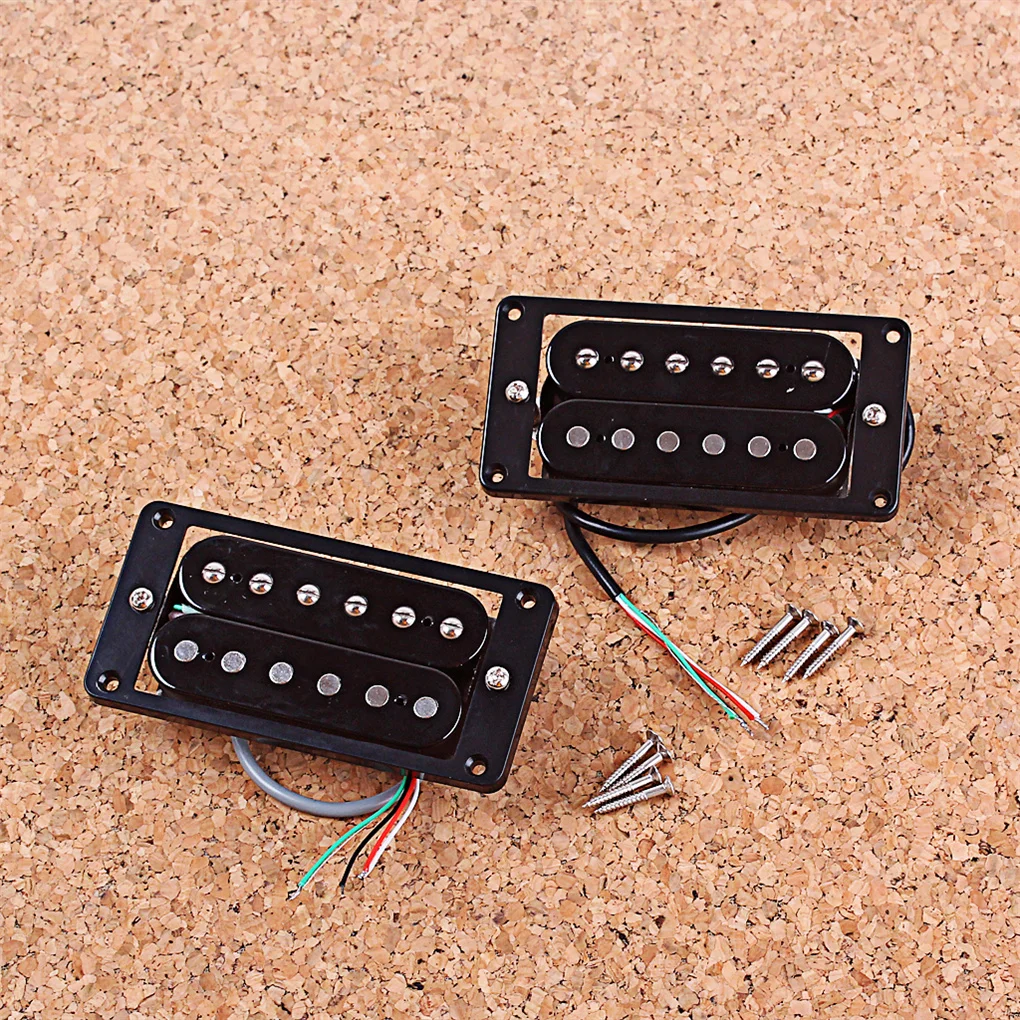 1 Pair Pickup Humbucker Bridge Neck Set Double Coil Pickups 5-core Wire