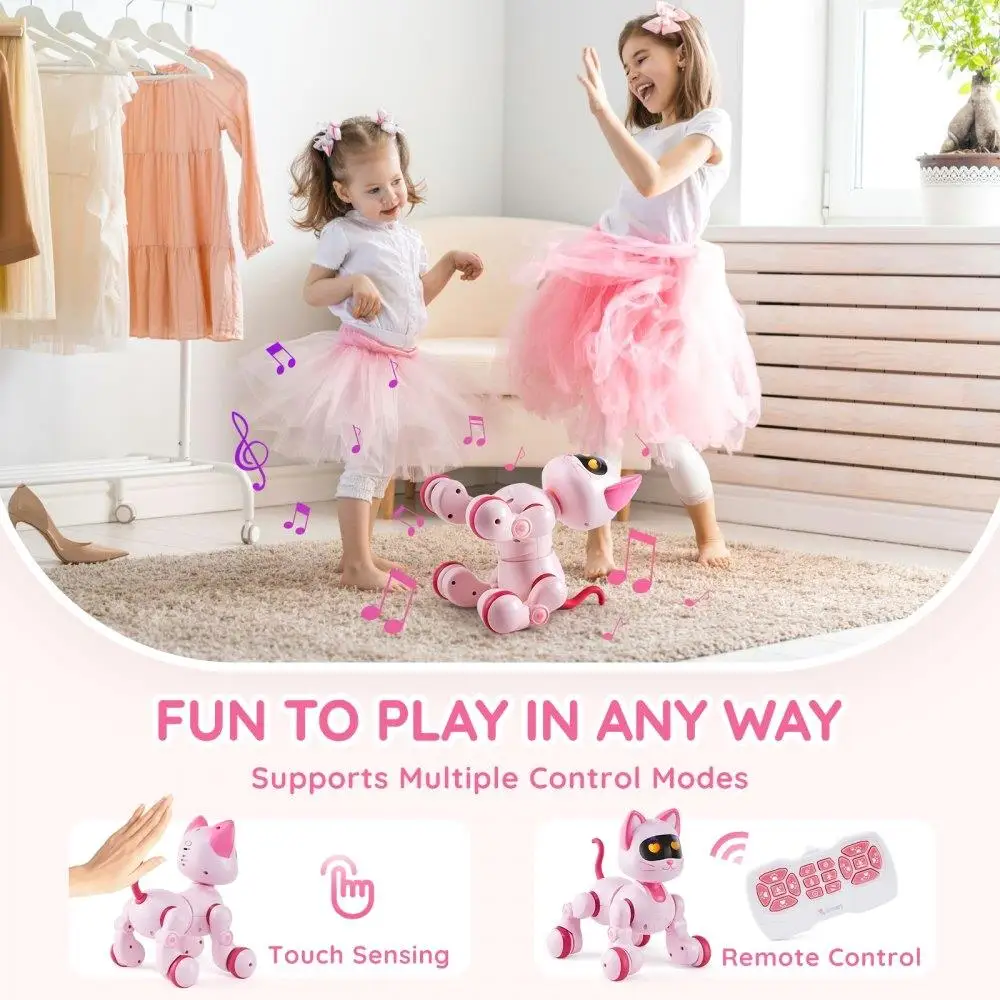 RC Robot Cat Toy for kid Talking Dancing Touch telecomando programmabile