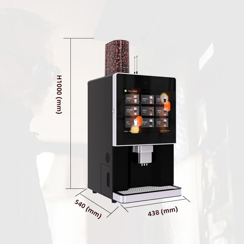 24-hour automatic coffee and tea vending machine &Daily Capacity 100kg Ice & Water Machine Countertop for Business