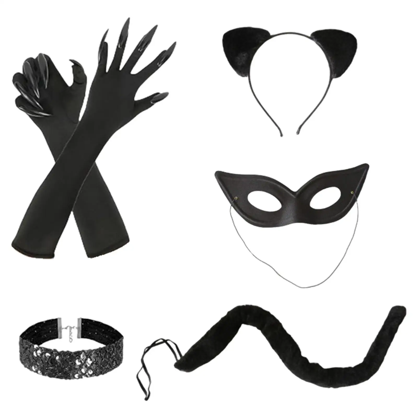 

Cat Costume for Girls Funny Animal Tail for Halloween Holidays Party Festivals