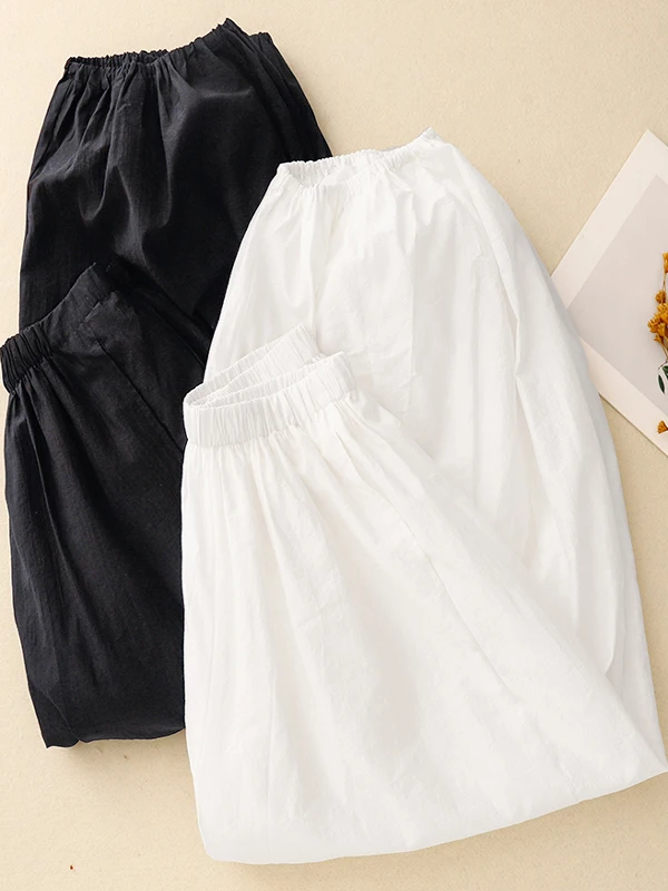 Nouveau 2025 femmes ample coton soie lanterne fleur bourgeon pantalon mince été jambe large ballon pantalon décontracté taille haute élastique