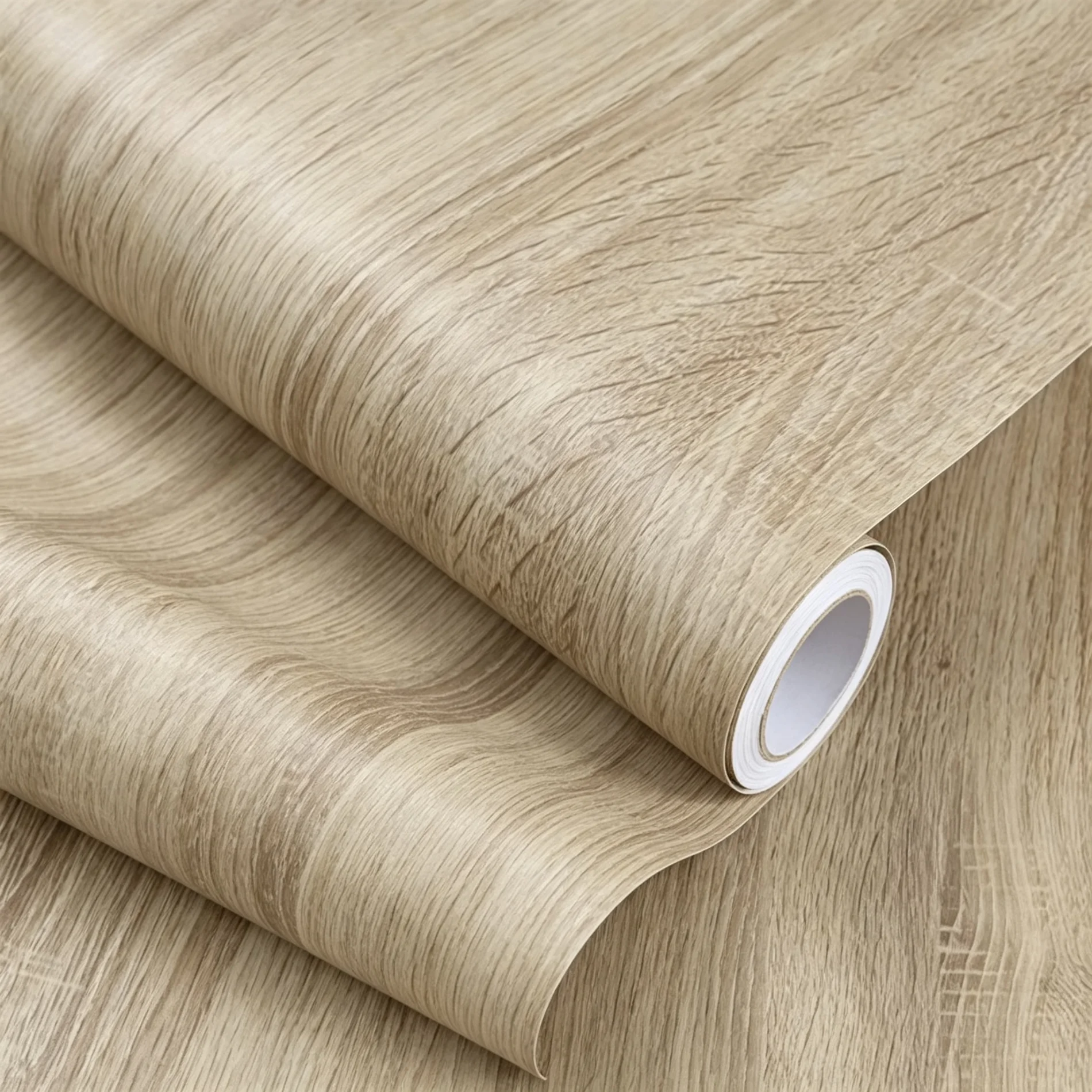 Papier peint auto-adhésif à grain de bois brun clair, idéal pour la décoration de la maison, facile à coller, adapté aux armoires, aux salles de bain et aux cuisines