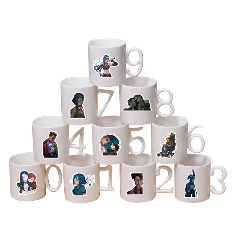 50개 아케인 징크스 스티커 DIY 여행가방 노트북 스티커 전화기 머그컵 스케이트보드 방수 그래피티 데칼 스크랩북 문구 선물