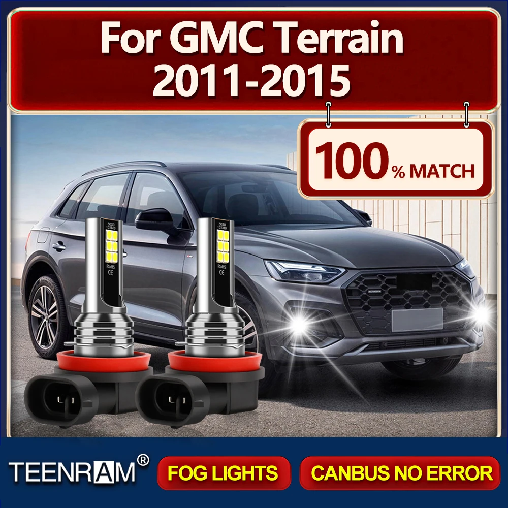 

2Pcs 20000LM Canbus H8 H9 H11 LED Fog Lights 6000K White Car Lamps 12V Plug And Play For GMC Terrain 2011 2012 2013 2014 2015