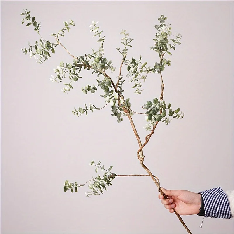 

1/3 Piece, Without Vase, Artificial Flowers, Artificial Eucalyptus Branches and Leaves, Wedding Decoration, Home Decoration, Holiday Decoration, Modern Home Decor, Living Room Flower Arrangement, Light Luxury Dining Table Bouquet, Floral Art Decoration, G