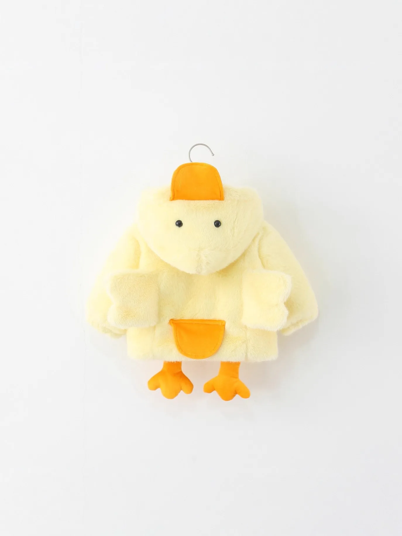 Girls Cartoon Duck Hooded Clothes Winter Thickened Lined Children's Wear Suitable for Babies And Kids