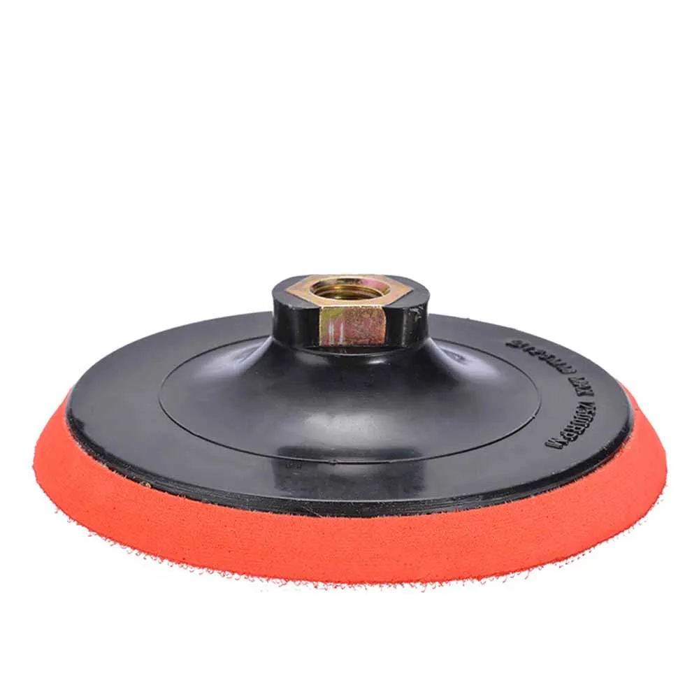 1pc Electric Polishing Disc,Sponge Wheel,Angle Grinder,Special Hexagonal Thread,Self-Adhesive Sandpaper,Grinding,Red Background